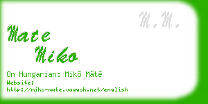 mate miko business card