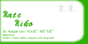 mate miko business card